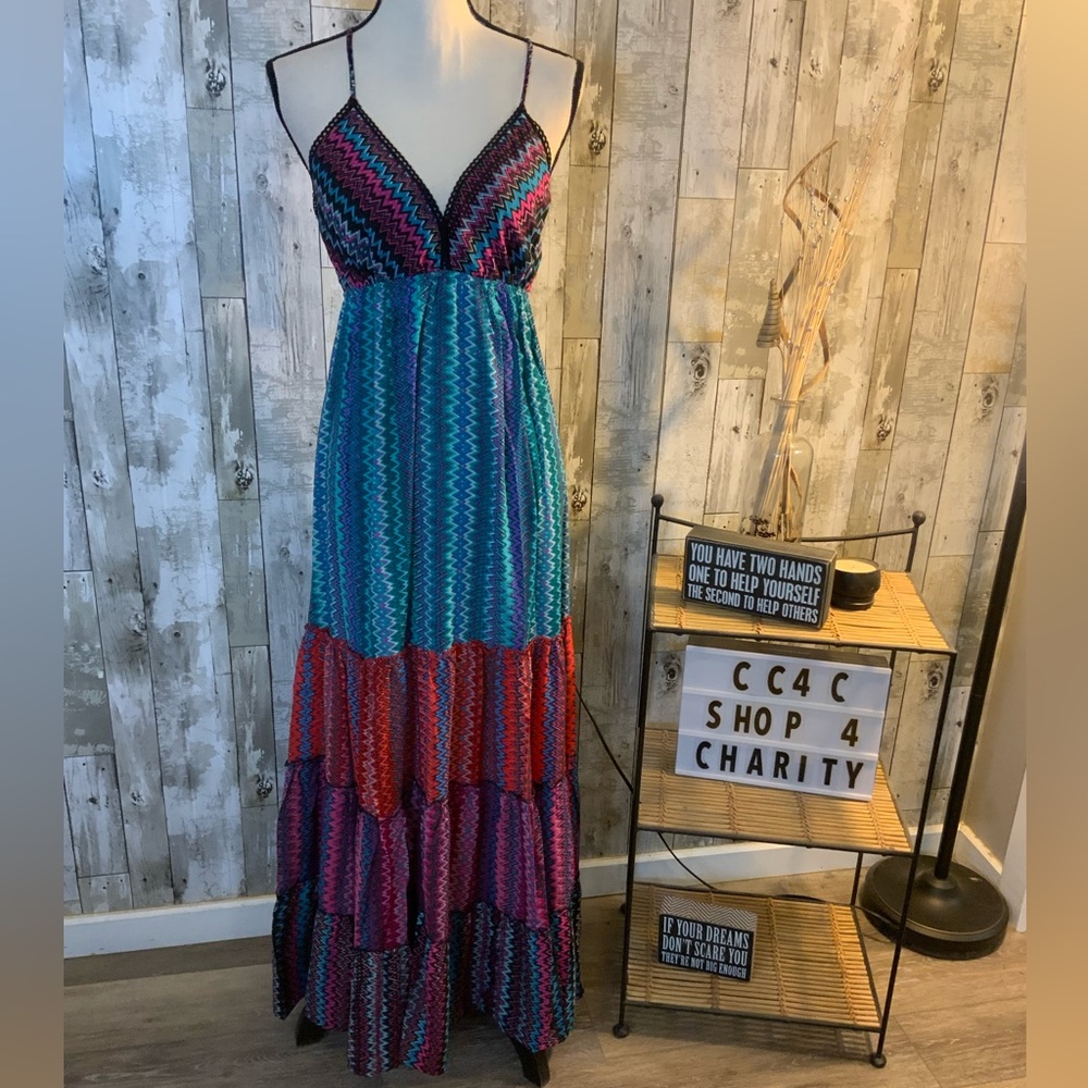 Vibrant Multicolor Maxi Dress